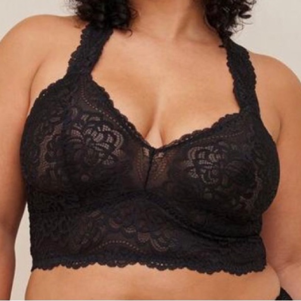 Torrid Black Lace Razorback Bra